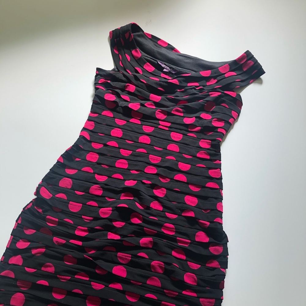 Long Tall Sally Polka Dot Wiggle Dress-8
